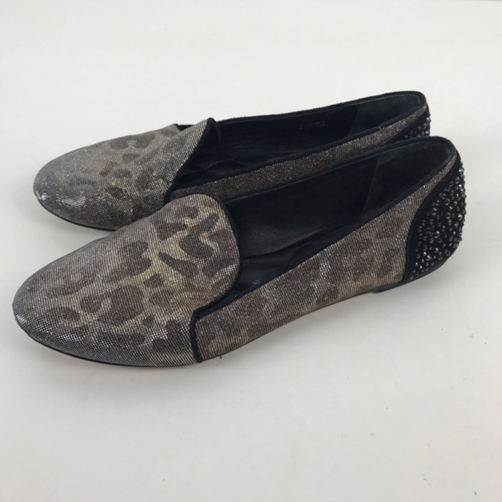 Brian Atwood Rhinestone and Metallic Flats Size 6.5